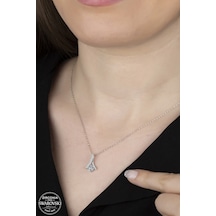 Union Swarovski Zirconia Kadın Y Pırlanta Montür Gümüş Kolye