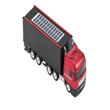 Tır Model Kablosuz Hoparlör Tf Kart Usb Bluetooth Fm Radyo Aux Destekli Bluetooth Speaker Güneş Enerjili Kırmızı
