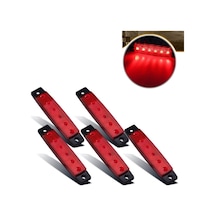 Ahmet Otomotiv Dorse Parmak Lamba 12 -24 Volt 6 Ledli Kırmızı Renk 10 Adet Parmak Led Dorse Kamyon Led Lamba