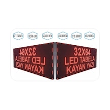 32x64cm Led Tabela Çift Taraflı Kayan Yazı-kırmızı
