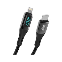 LinkTech K683 Dijital Göstergeli Type-C - Lightning 100W Data ve Şarj Kablosu 1mt