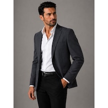 Classics Men Erkek İtalyan Kesim Lacivert Çizgili Blazer Ceket Klasik Ve Modern Şıklık - 7715