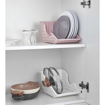 Maxi Tabak Ve Kapak Organizer Bulaşıklık Plastik Beyaz Diğer