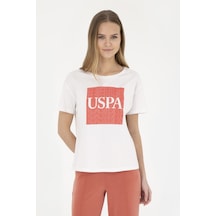 U.S. Polo Assn. Kadın Ekru Bisiklet Yaka Tişört 50282904-VR019 U.S. Polo Assn. Kadın Ekru Bisiklet Yaka Tişört 50282904-VR019
