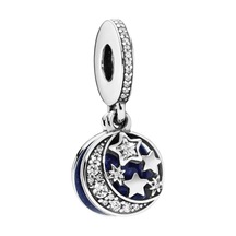 Nur Silver Ay Yıldız Sallantılı Gümüş Charm Nur-bl10040