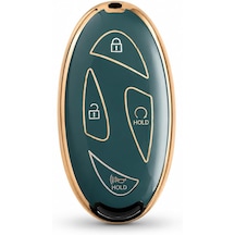 Autohan Keys Nano Anahtar Kılıfı, Tucson, Ioniq Ve Kona İle Uyumlu, 5 Butonlu, Gri Altın Renk
