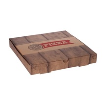 22 CM Pizza Kutusu Ahşap Pizza Baskılı (22 x 22 x 4)  500 Adet