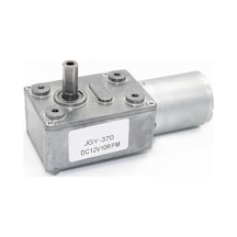 JGY370 DC 12V 10 Rpm Redüktörlü DC Motor 2 Yönde Dönme L Tip Metal Dişli