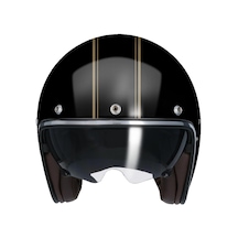 Shiro Jet&cafe Sh saga Rock Steady Gold Açık Motosiklet Kaskı + Terek 65337 Siyah