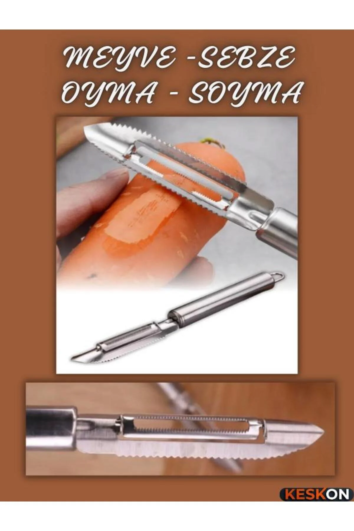 Metal Soyacak Ve Oyacak Sebze Ve Meyve Oyacağı Balık Pulu Temizleme Ve Kabak Oyma Aparatı Metalik Gri