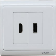 Duvar Prizi - Sıva Üstü - Hdmı - Usb 2.0 - Dişi - Dişi