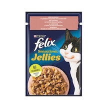 Pouch Sensation Jellies Somonlu Ve Karidesli Yetişkin Kedi Konservesi 26 Adet 85 Gr