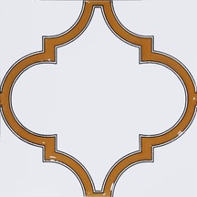 Armada Çini 20x20 Cm Sp 103 Arabesk Sarı Beyaz Desenli Kütahya Çi