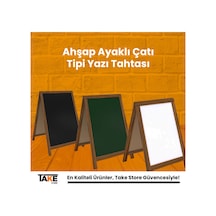 Panda Ahşap Ayaklı Çatı Tipi Yeşil +beyaz Yazı Tahtası 50 70 Ebat Yeşil
