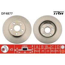 Toyota Corolla Fren Diski On 2002-2007 Trw Df4877 2adettir