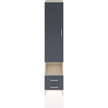 Hyperion Dolap 5 Raflı 2 Çekmeceli Tek Kapaklı 44x44x221 Aytaşı-antrasit Aytası