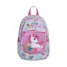Anaokul Sırt Çantası Kız Erkek Unisex Ortopedik Astarlı Su Geçirmez 5 6 7 Yaş At Model Unicorn Beyaz