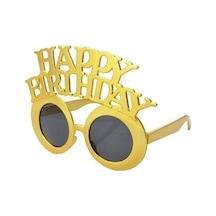Parti Gözlük Gold Happy Bırthday