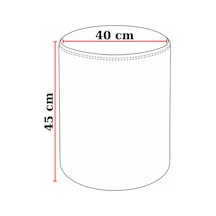 Turuncu Welsoft Kumaş Puf 40x45 Cm Yuvarlak Puf Dekoratif Oturma Pufu Yumuşak Dokulu Modern Puf