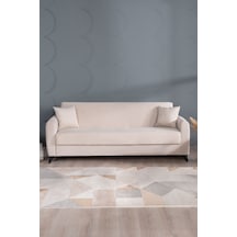 Kilim Mobilya Dove Üç Kişilik Yüksek Ayaklı Kanepe Krem Krem