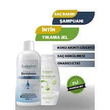 Labelna Cosmetic İntim Yıkama Jeli 300 ML & Biotin Keratin Argan Yağlı Saç Bakım Şampuanı 400 ML