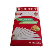 Rubenis 5310 Dil Çubuğu Ahşap Spatula Wooden Stick Doğal Renk 50 Adet 0