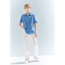 DeFacto Erkek Çocuk Carrot Fit Standart Paça Keten Görünümlü Pantolon E5828A825SMER238