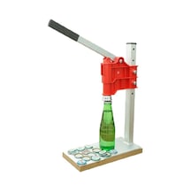 Şişe Kapatma Aleti Soda Gazoz Kapağı Kapama Makinesi 200 Ad Kapak Kırmızı