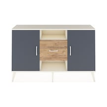 Arges Konsol 3 Raflı Tek Çekmeceli 2 Kapaklı 132x30x83 Aytaşı-antrasit/çam Antrasit/çam