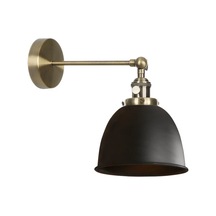 Rys Retro Metal Dekoratif Rustik Mafsallı Siyah Duvar Aplik Siyah