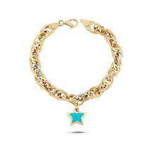 Azzurra Star Bileklik Altın