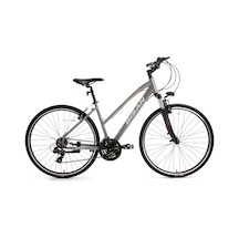 Bisan Trx 8200 Kadın Şehir Bisikleti 45cm V 28 Jant 21 Vites Metalik Gri Beyaz Pembe Çok Renkli