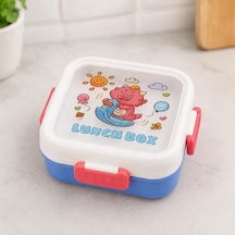 3 Bölmeli Paslanmaz Çelik Çocuk Beslenme Kabı, Kilitli Lunch Box,kırmızı Çok Renkli