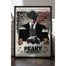 Peaky Blinders Siyah Ahşap Çerçeveli Poster, Dekoratif Dizi Duvar Tablosu