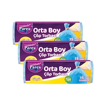 Orta Boy Çöp Torbası 15'li 55 X 60 Cm 3 Paketi