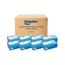 Dolphin Pudrasız Mavi Nitril Muayene Eldiveni 100'lü x 20 Paket M