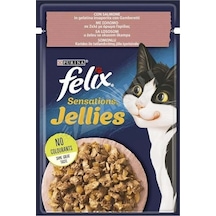 3 Adet Felix Sensations Somonlu Ve Karidesli Yaş Kedi Maması 85 Gr