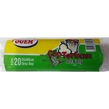 Ögem Orta Boy Çöp Torbası 5 Adet Siyah 55 x 60 CM