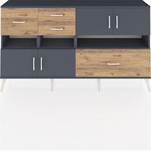 Arges Konsol 5 Raflı 4 Çekmeceli 4 Kapaklı 176x30x99 Antrasit-antrasit/çam Antrasıt/atlas Çam - Antrasıt