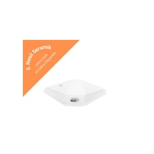 Creavit RB040 Ruby Tezgah Üzeri Lavabo İnci Mat Beyaz 40 x 40 CM