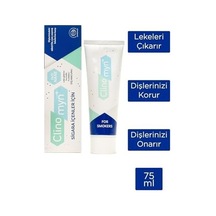 Clınomyn Sigara Içenler Için Smokers Diş Beyazlatan Leke Giderici Diş Macunu 75 Ml X 5 Adet