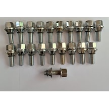 Bijon Krom Kaplı M12 X 1.5 Aa 19 Mm Diş 28 Boy 54mm, 20 Adet