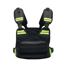 Vexo V110 Motosiklet Kurye Göğüs Çantası Siyah - Neon Yeşil