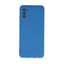 Newface Samsung Galaxy A03s Kılıf Nano İçi Kadife Silikon - Mavi