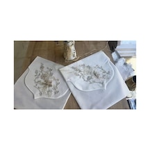 Fransız Güpürlü Zarf Bohça Nişan Söz Saten Bohça Lüks 3 Boyutlu Çeyizlik Bohça 50x50 Cm 1 Adet Bzckh791 Çok Renkli
