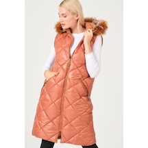 Z6717 Dewberry Bayan Yelek-düz Taba Düz Taba