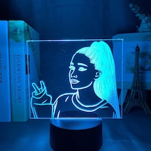 Yucama Singer Arian/led Gece Lambası Fanları Dekorasyon Usb Pil Renkli Akrilik 3d İllüzyon Lamba Arkadaş Noel Veya Doğum Günü Hediyesi-7 Colors No Remote - Uzaktan Kumandalı 16 Renk -