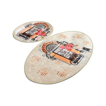 Cafe Djt 2 Lı Set Banyo Halısı Paspas Seti (321169462) Çok Renkli