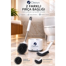 2'li Çok Amaçlı Silikon Temizlik Fırçası Seti Yuvarlak & Açılı Başlık Diğer