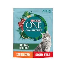 Purina One Dual Nature Sığır Etli Kısırlaştırılmış Kedi Maması 650 G - 8 Adet Tarı